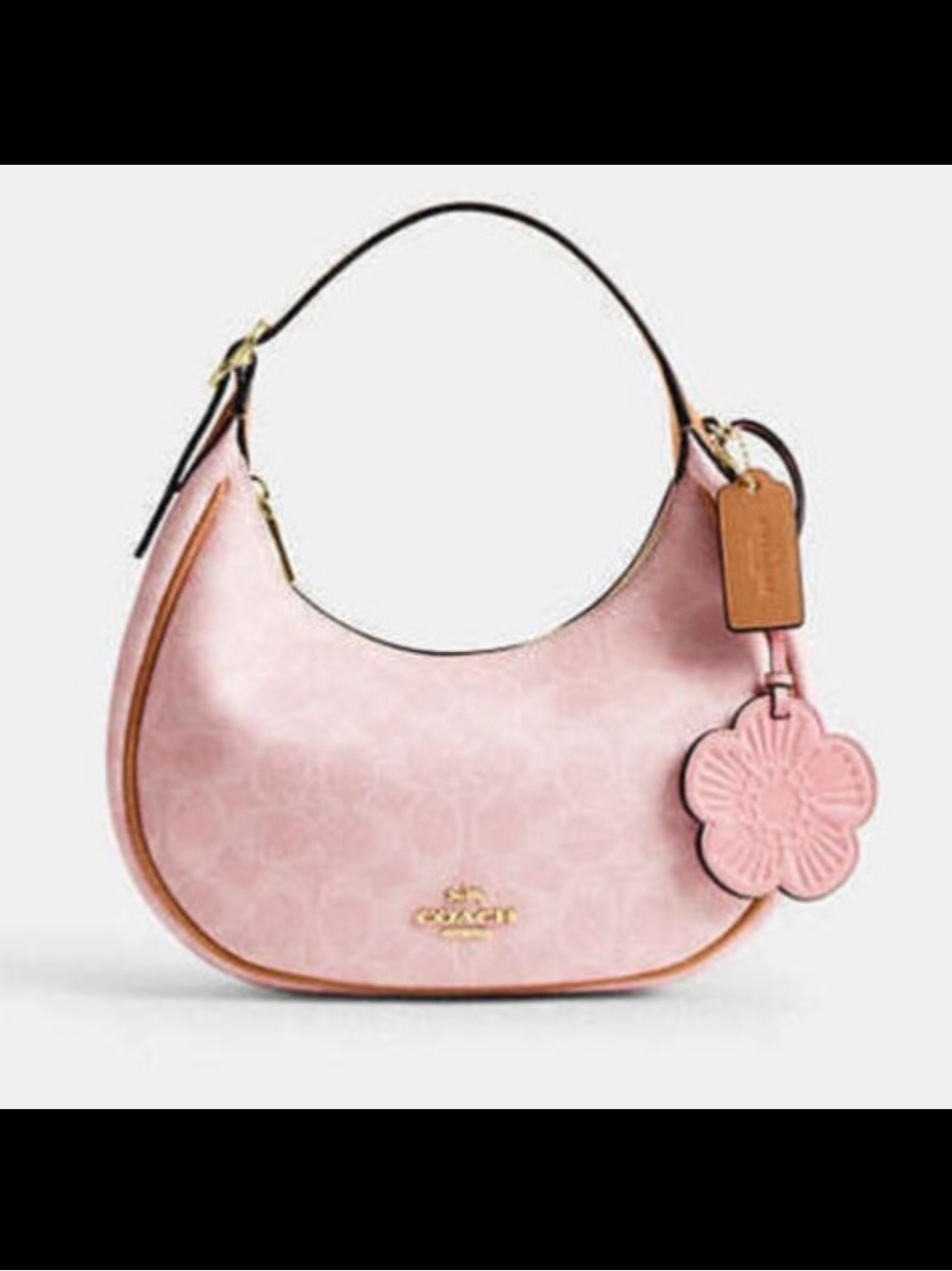 Viral 2026 Coach powder Pink Emily signature heart Bag